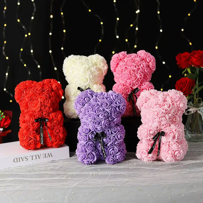 Rose Teddy Bear Valentines Gift