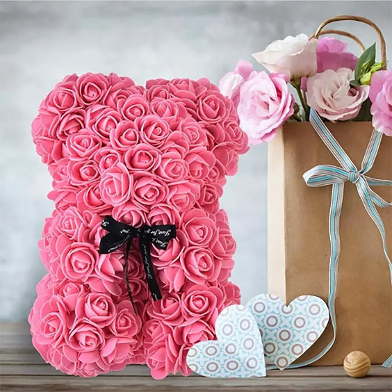 Rose Teddy Bear Valentines Gift