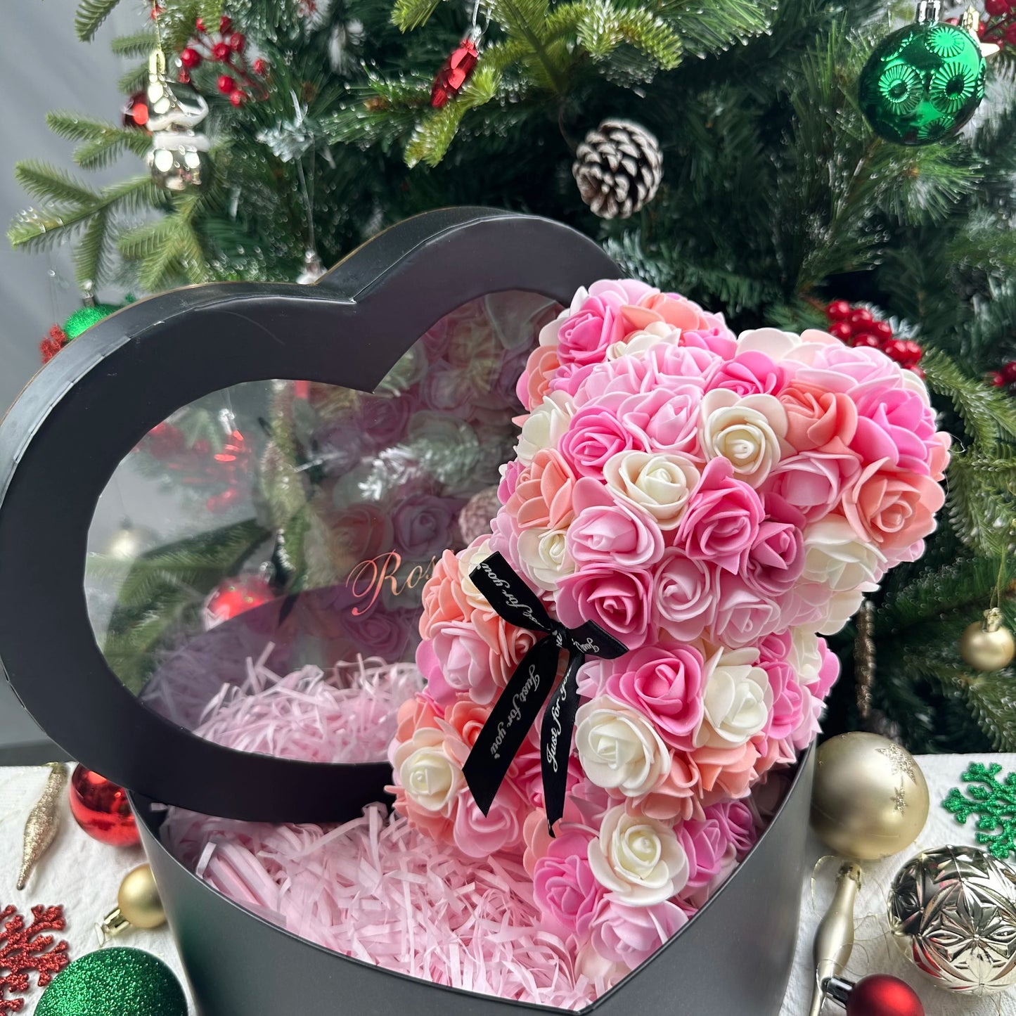 Rose Teddy Bear Valentines Gift