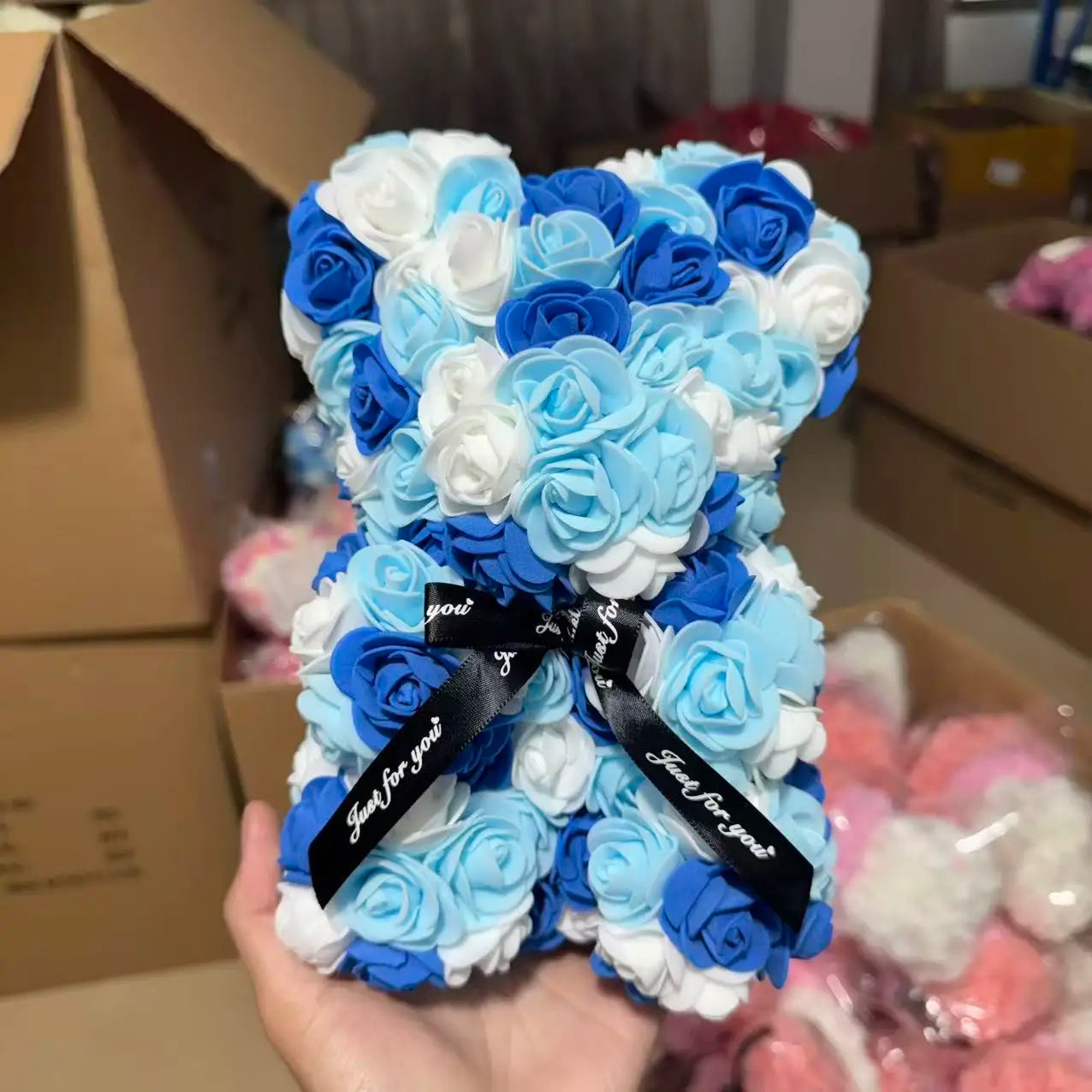 Rose Teddy Bear Valentines Gift