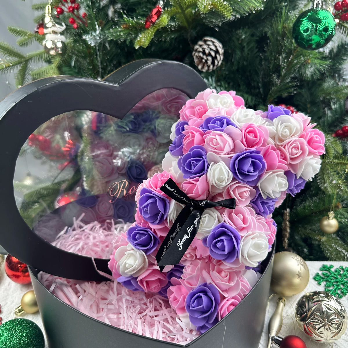 Rose Teddy Bear Valentines Gift