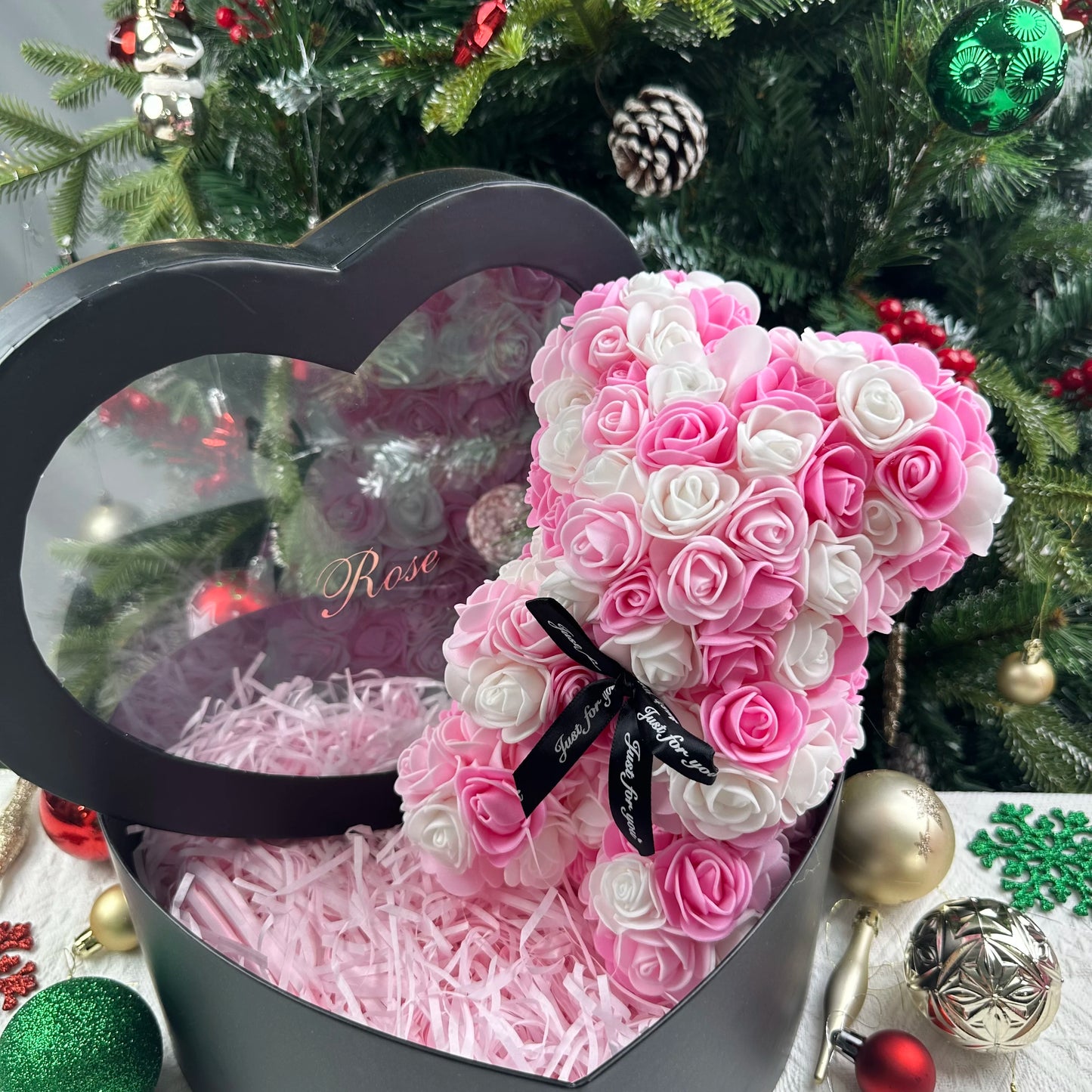 Rose Teddy Bear Valentines Gift
